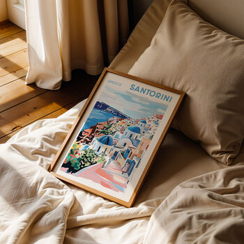Santorini Tavel Inspired Poster, 3 of 9