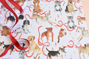 Dog Breed Eco Friendly Christmas Wrapping Paper Pack, 3 of 7