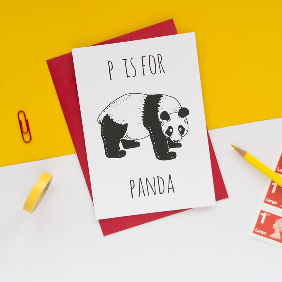 Panda Card By Darwin Designs | notonthehighstreet.com