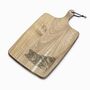Personalised Norwegian Elkhound Engraved Acacia Serving Board, thumbnail 6 of 9