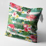 Pink Flamingos Cushion Cover With Leafy Florals, thumbnail 3 of 7