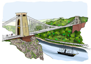 Bristol's Suspension Bridge And Ss Great Britain Print, 3 of 3