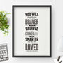 'You Are Loved More Than You Know' Typography Print, thumbnail 4 of 4