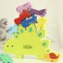 Personalised Wooden Dinosaur Stacker Toy, thumbnail 4 of 6