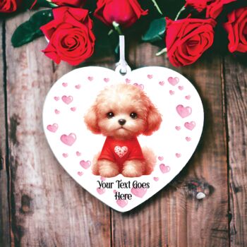 Personalised Pet Poodle Love Decoration, 2 of 2