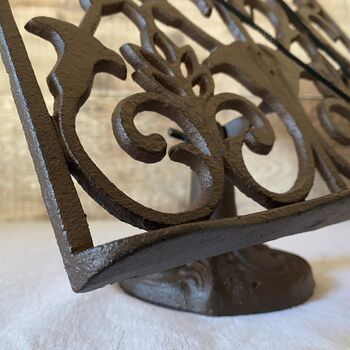 Cast Iron Cook Recipe Book Stand And Trivet Set, 10 of 12