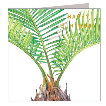 Gold Foiled Sago Palm Birthday Card, 2 of 4