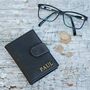 Personalised Black Buffalo Leather Credit Card Case, thumbnail 8 of 8