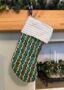 Liberty Fabric Green All Wrapped Up Christmas Stocking, thumbnail 1 of 2