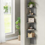 Five Tier Zigzag Floating Corner Wall Shelves, thumbnail 3 of 12