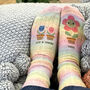 Mummy Rainbow Flowerpot Snug Socks, thumbnail 2 of 4