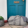 Personalised Grey Canvas Holdall With Shoulder Strap, thumbnail 3 of 5