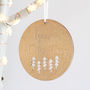 Personalised First Christmas Wooden Tree Ornament, thumbnail 1 of 4