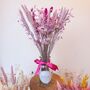 Pink Dried Flowers With Vase Christmas Gift For Mum, thumbnail 3 of 5