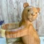 Carved Wooden Teddy Bear Wine Bottle Holder, thumbnail 7 of 8