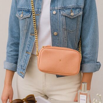 Personalised Small Leather Crossbody Handbag, 4 of 9