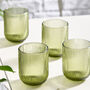Palermo Set Of Four Green Ribbed Tumblers, thumbnail 1 of 5