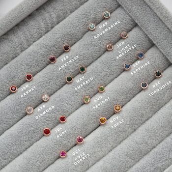 Rose Gold Vermeil June Birthstone Earrings – Light Amethyst, 2 of 4