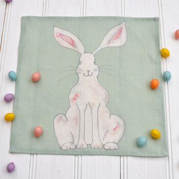 Easter Rabbit Linen Napkins, 7 of 11