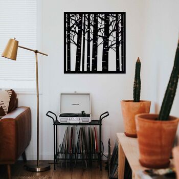 Wooden Forest Trees Wall Art Gift Idea For Her, 6 of 7