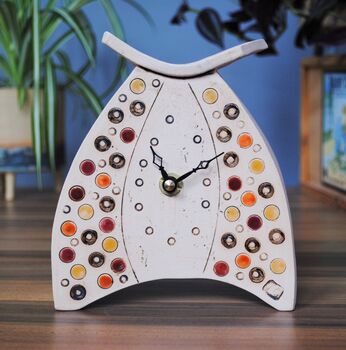 Personalised Clock With Dots And Spots, 2 of 6
