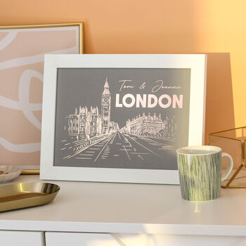 Personalised London Foiled Print Wall Art For The Home, 5 of 7