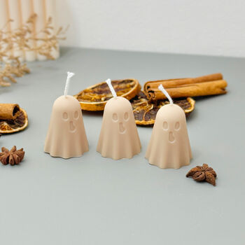 Set Of Three Cute Ghost Candles And Halloween Candles, 7 of 10