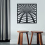 087 Optical Illusion Stained Wood Wall Art Decor, thumbnail 1 of 12