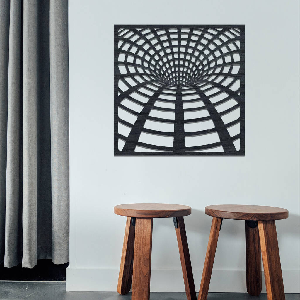 087 Optical Illusion Stained Wood Wall Art Decor, 1 of 12