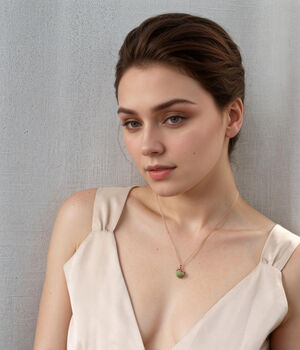 Olive Green Acorn Necklace, 3 of 10