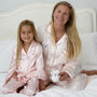 Personalised Girl's Pink Satin Pyjama's, thumbnail 2 of 3