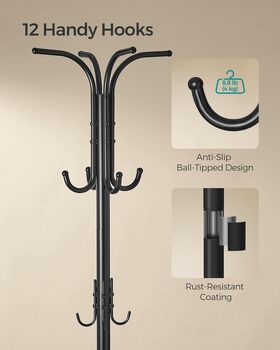 Coat Rack Freestanding Coat Stand With Umbrella Holder, 6 of 7