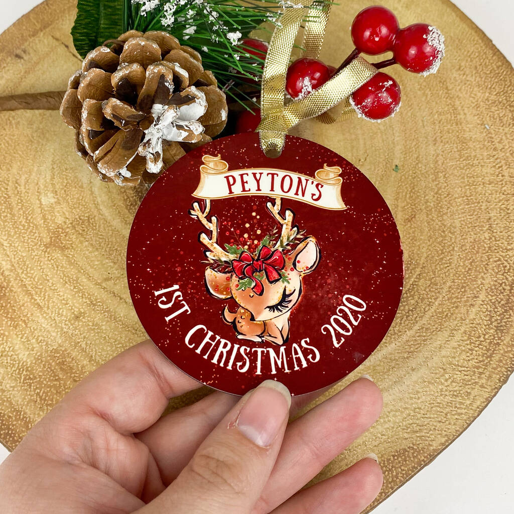 Personalised Baby's First Christmas Decoration By DinkiBelle