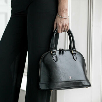 Ladies Classic Leather Handbag 'Rosa', 11 of 12