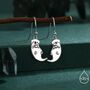 Sterling Silver Otter Drop Earrings, thumbnail 1 of 10