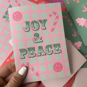 Peace And Joy Christmas Card, 2 of 4