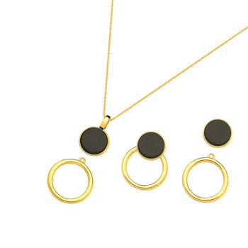 Agnessa Gold Plated Necklace And Earrings Set, 3 of 8