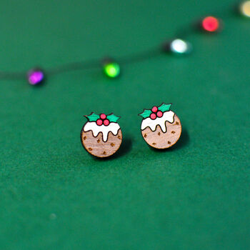 Christmas Pudding Stud Earrings, 2 of 3