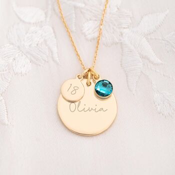 Personalised 18th Birthday Disc Necklace, 2 of 12