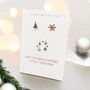 Merry Little Christmas Snowflake And Christmas Tree Earrings, thumbnail 1 of 7