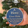 Polished Metal Heritage Gift Blue Plaque For Dad, thumbnail 1 of 3