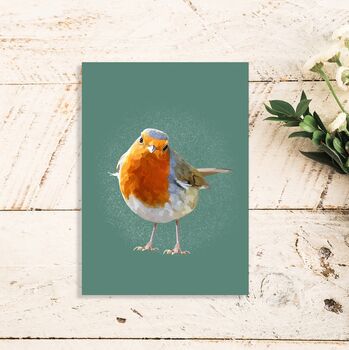 Illustrated Robin Greeting Card, 2 of 3