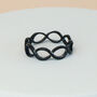 Black Woven Band Ring, thumbnail 1 of 2