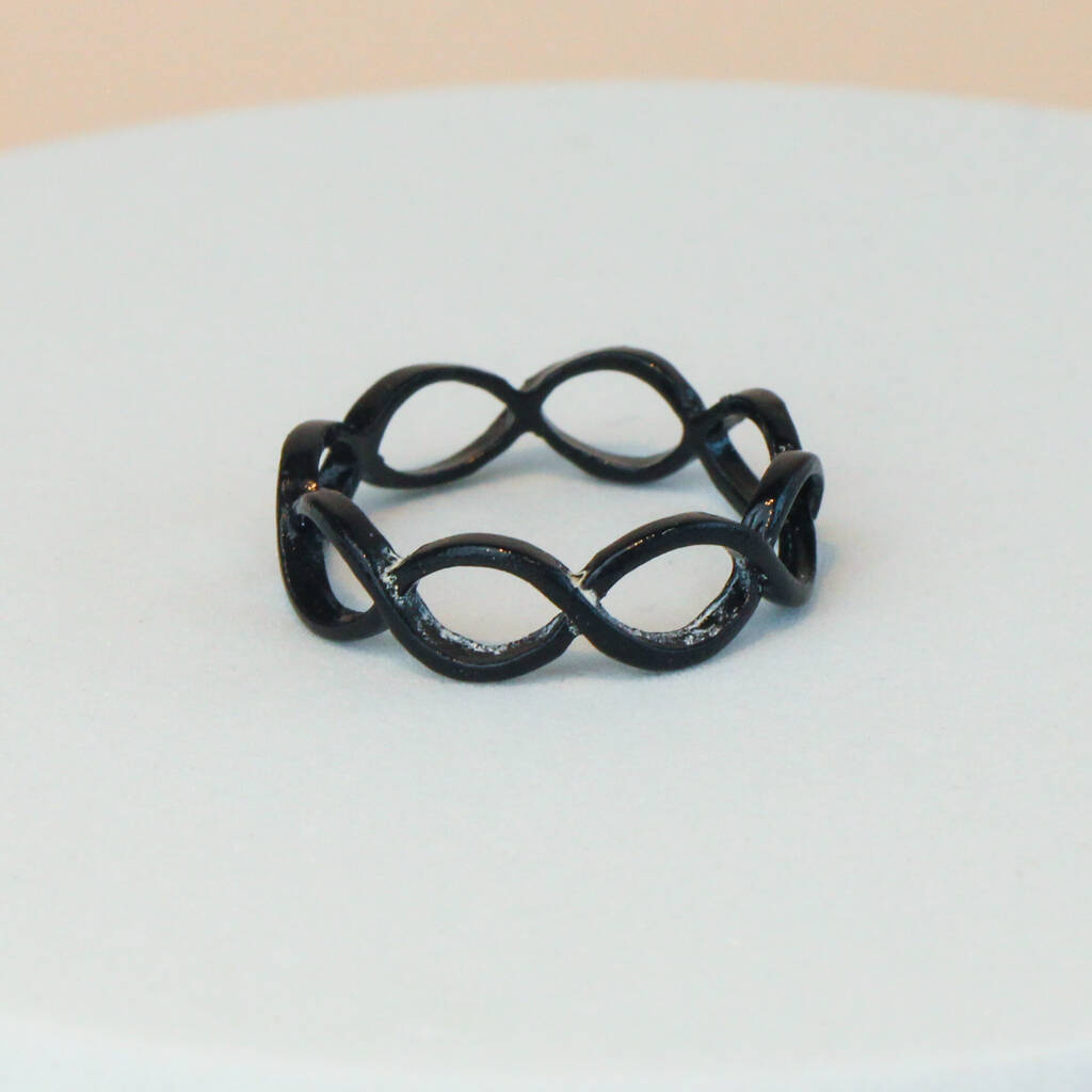 Black Woven Band Ring, 1 of 2