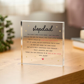 Personalised Stepdad Father’s Day Plaque Gift, 2 of 5