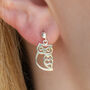 Sterling Silver Owl Earrings, thumbnail 3 of 7
