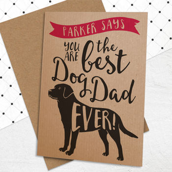 Best Dog Dad Ever 'A6 Size' Card, 3 of 12