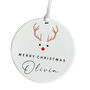 Personalised Merry Christmas Ceramic Ornament For Her Him, thumbnail 2 of 7