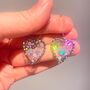 Sparkly Silver Disco Heart Pendant Necklace, thumbnail 6 of 9