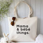 Mama And Baby Things Large Cotton Tote Bag, thumbnail 1 of 5